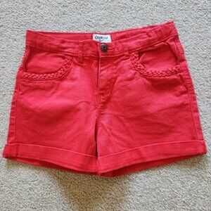 OshKosh Girls Size 8 Red Denim Shorts